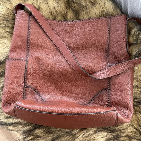 Frye Rich Brown Leather Shoulder Bag - Picture 1 of 11